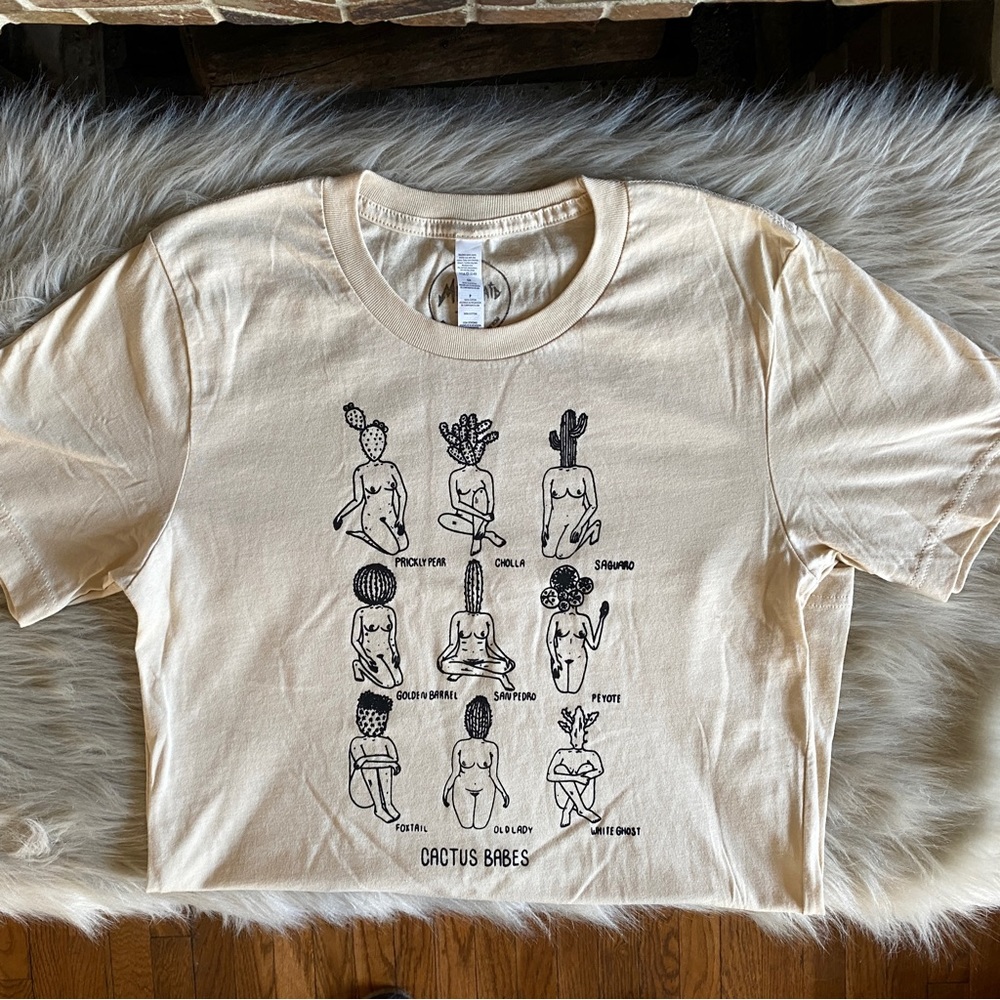 Cactus Babes Graphic Tee - Cream